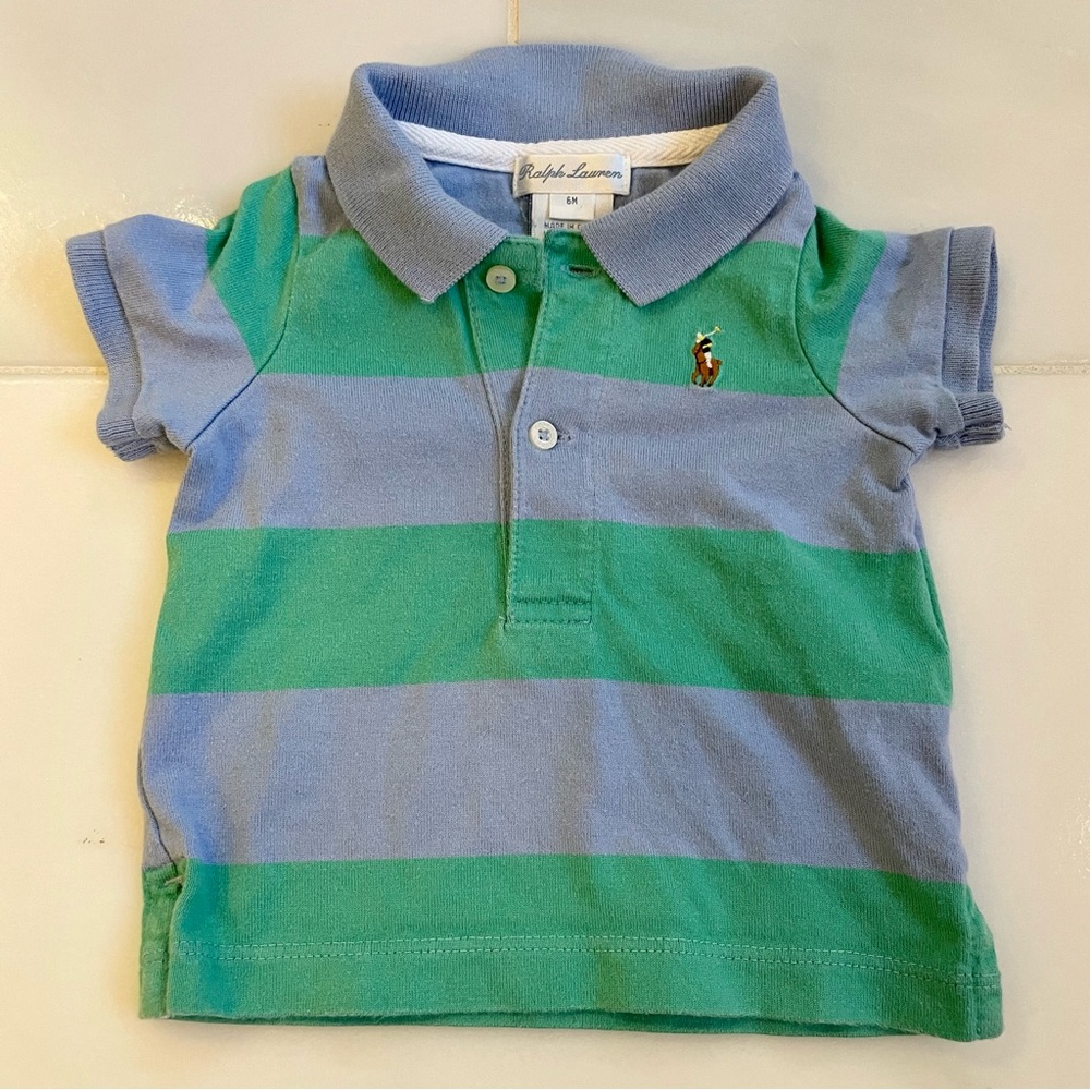 Short Sleeve Striped Polo 6 months